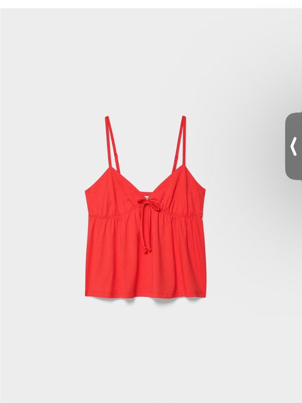 Aritzia Red Tie-Front Spaghetti Strap Top